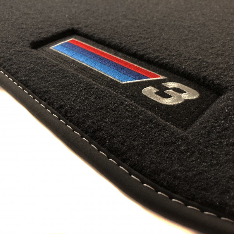 Alfombrillas de velour para BMW 3 M3 IV E90 (2007-2013) - alfombras para  coche - negro - DGS Autodywan negro