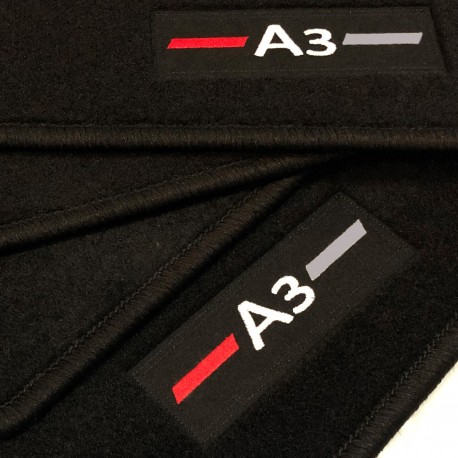 Alfombrillas Audi A3 8L Restyling (2000 - 2003) a medida logo