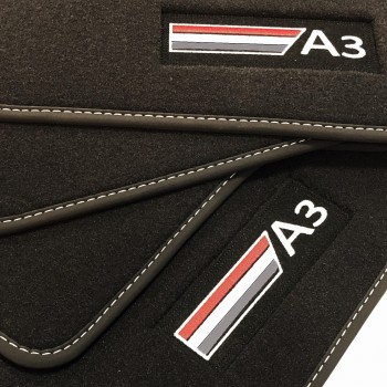 Alfombrillas Audi A3 8P7 Cabriolet (2008 - 2013) Velour logo