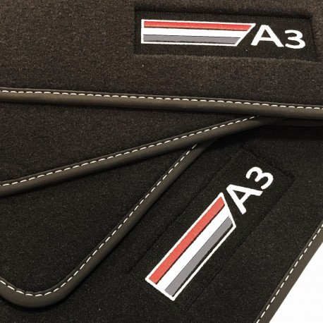 Alfombrillas Audi A3 8V7 Cabriolet (2013-2020) Velour logo