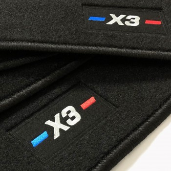 Alfombrillas BMW X3 F25 (2010 - 2017) a medida logo