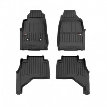 Alfombrillas 3D de goma Premium tipo cubeta para Isuzu D-MAX II pickup (2011 - 2019)