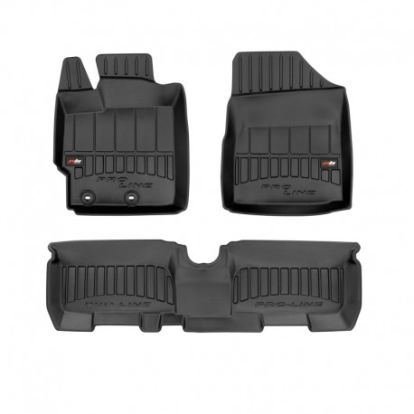 Alfombrillas 3D de goma Premium tipo cubeta para Toyota Yaris II (2005 - 2011)