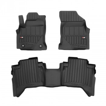 Alfombrillas 3D de goma para Toyota Hilux cabina doble 2018-actualidad - ProLine®