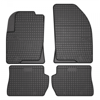 Alfombras de goma para coche Negro, Alfombra Recortable, Juegos Alfombrillas  de Goma de 4 piezas para Coche. Universal, resistente al uso y  antideslizante. Se puede cortar a medida. 2 Delanteras y 2 traseras.